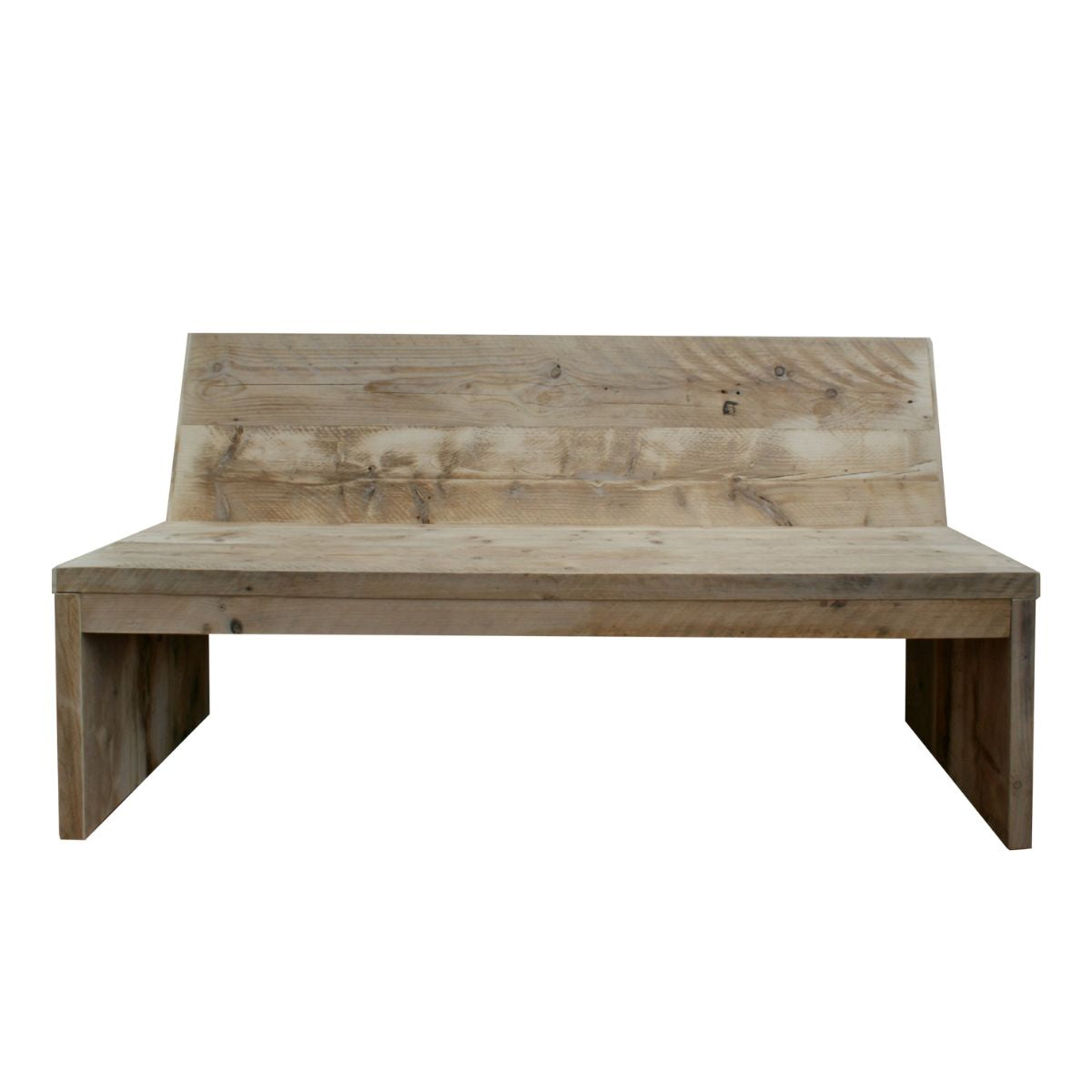 Bauholz Bank, Wangenform, Rückenlehne - Gastronomie