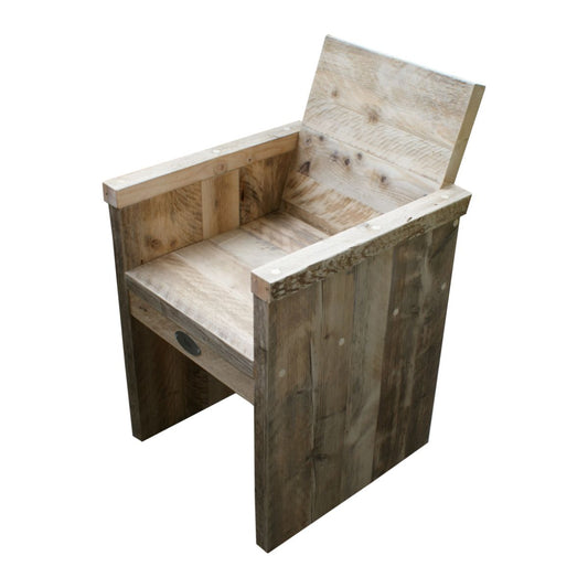 Bauholz Stuhl mit Armlehnen, Wangenform - Gastronomie