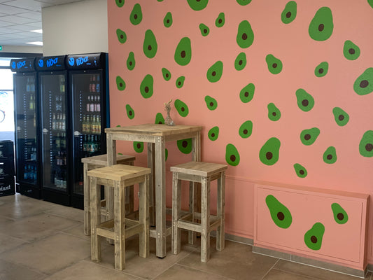 Bauholz Hochtisch, klassisch - Gastronomie