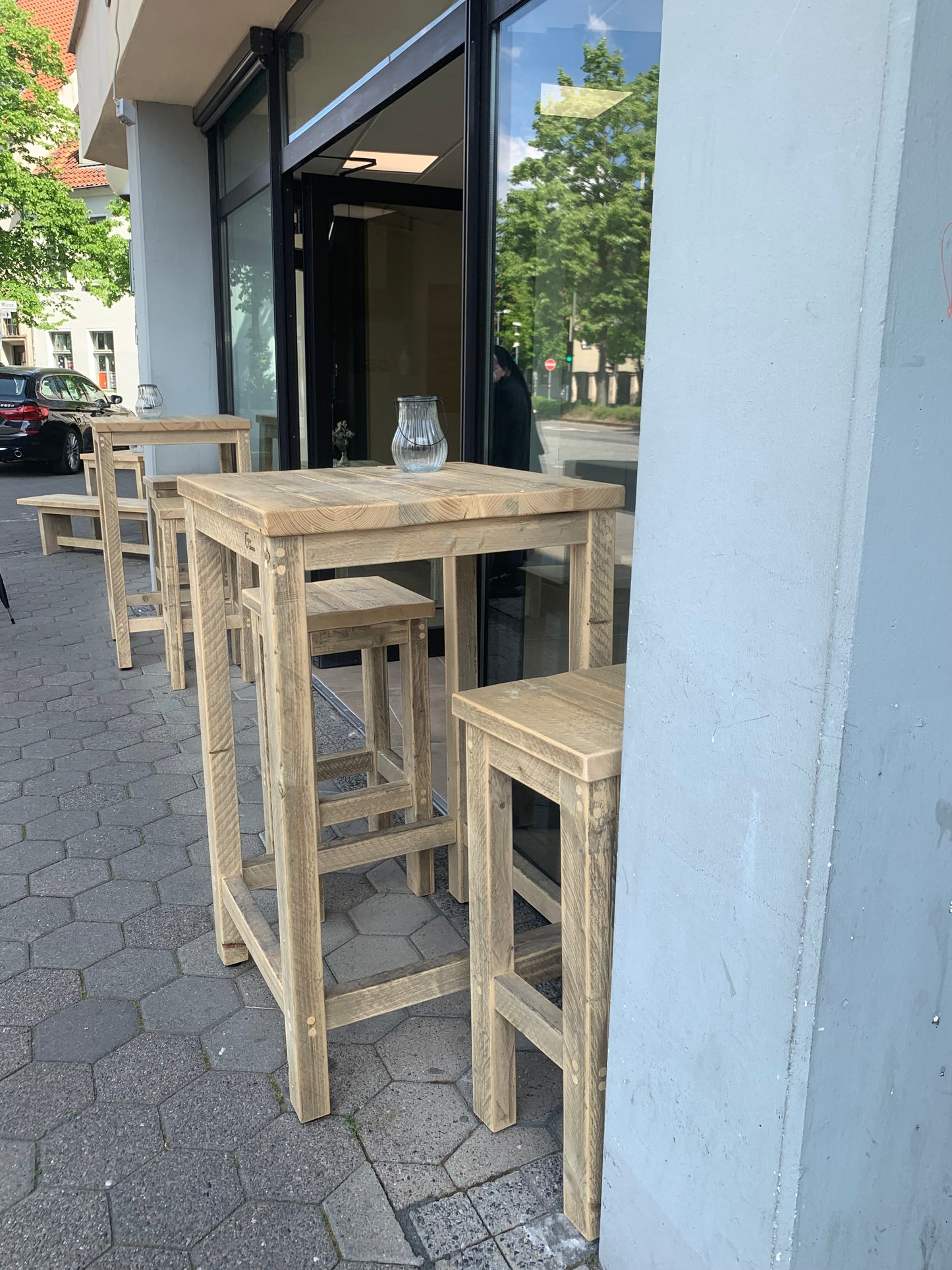 Bauholz Hochtisch, klassisch - Gastronomie