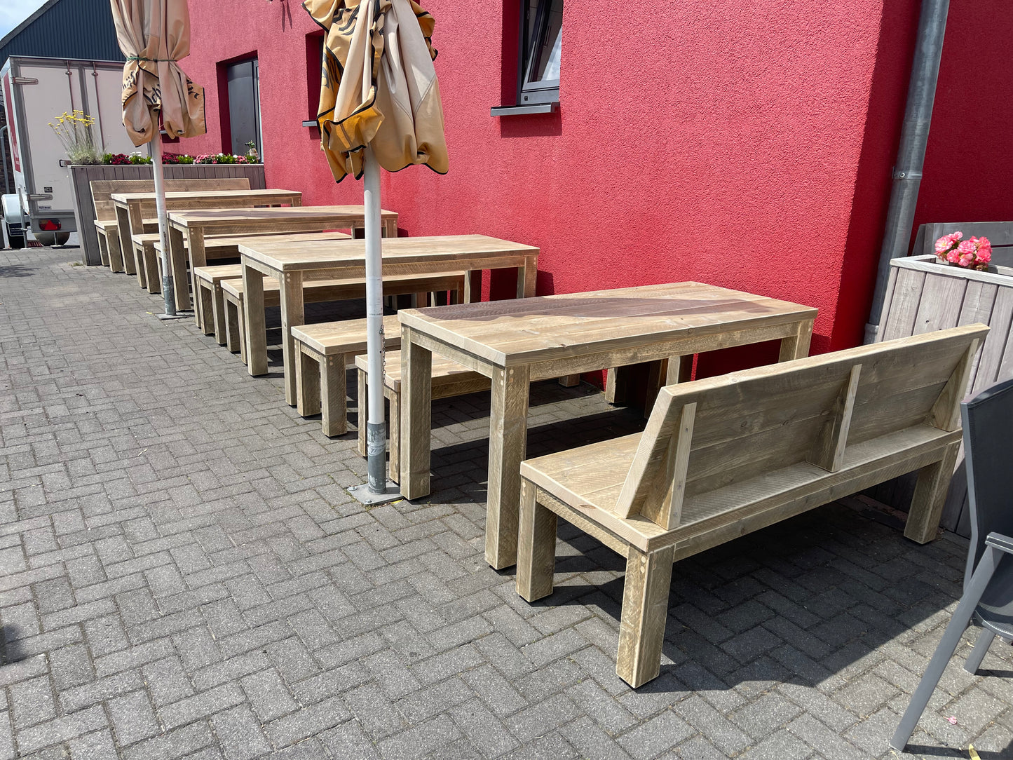 Bauholz Tisch, klassisch - Gastronomie